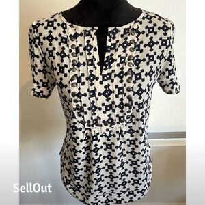 🔖🔖CLEARANCE 🔖🔖41 Hawthorn XS Geometric Sheer Blouse Top Women's Casual Spring